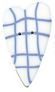 White Plaid Heart - Blue & White